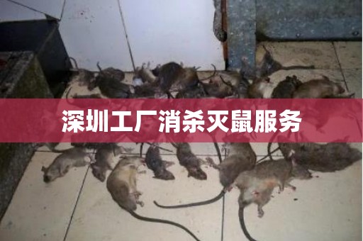 深圳工厂消杀灭鼠服务