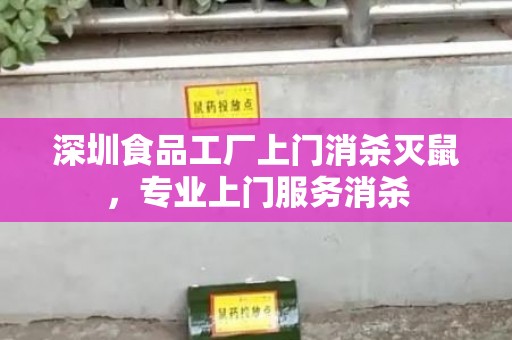 深圳食品工厂上门消杀灭鼠，专业上门服务消杀